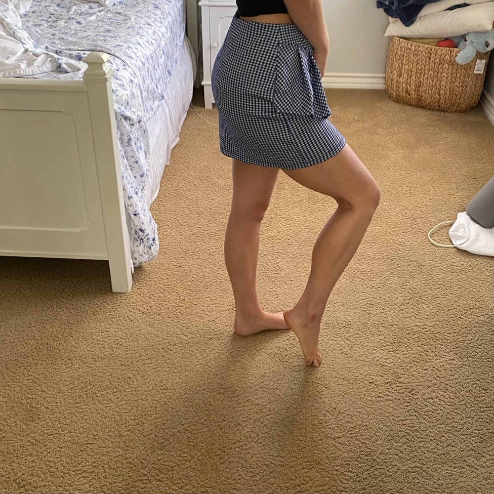 Topshop Blue Ruffled Mini Skirt - Picture 2 of 7